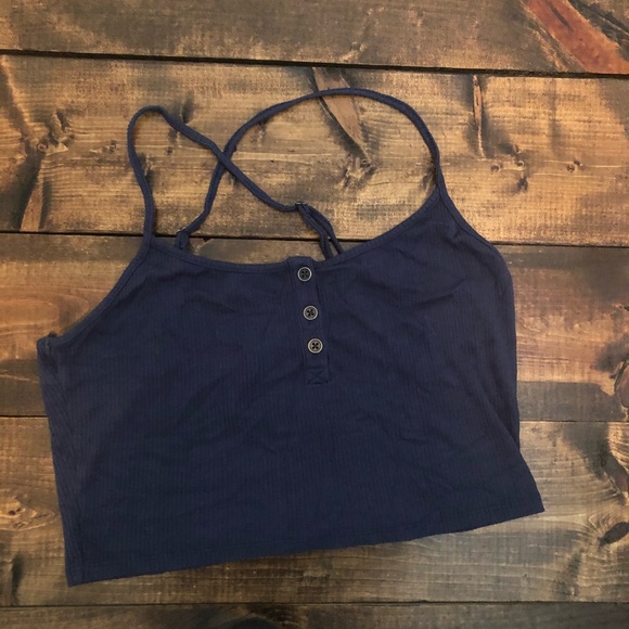 Navy crop top - Picture 1 of 3